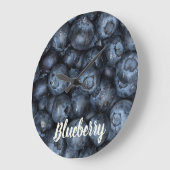 Blueberry Close Up詳細(ビーガン) ラージ壁時計 (傾斜)