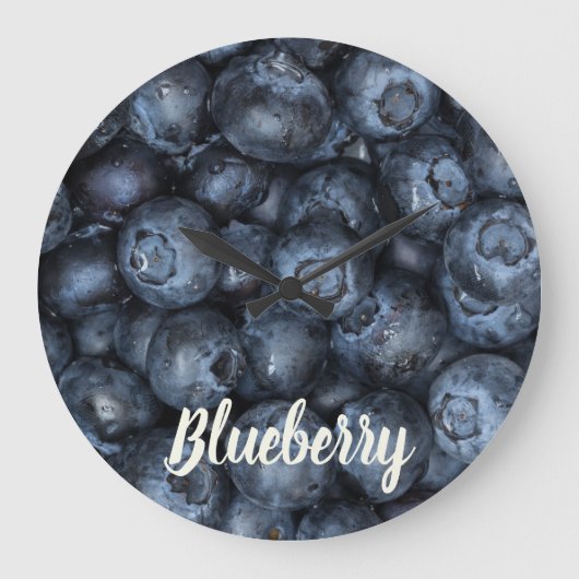Blueberry Close Up詳細(ビーガン) ラージ壁時計 (正面)