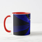 Blueberry Color Abstract Geometric Coffee Mug マグカップ (左)