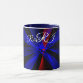 Blueberry Color Abstract Geometric Coffee Mug マグカップ (中央)