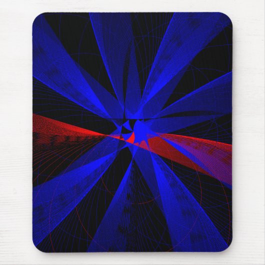 Blueberry Color Abstract Geometric Mouse Pad マウスパッド (正面)