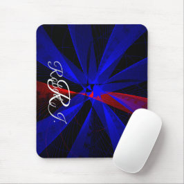 Blueberry Color Abstract Geometric Mouse Pad マウスパッド
