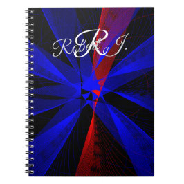 Blueberry Color Abstract Geometric Spiral Notebook ノートブック
