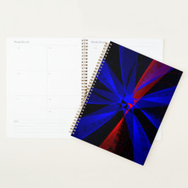 Blueberry Color Abstract Geometric Spiral Planner プランナー手帳