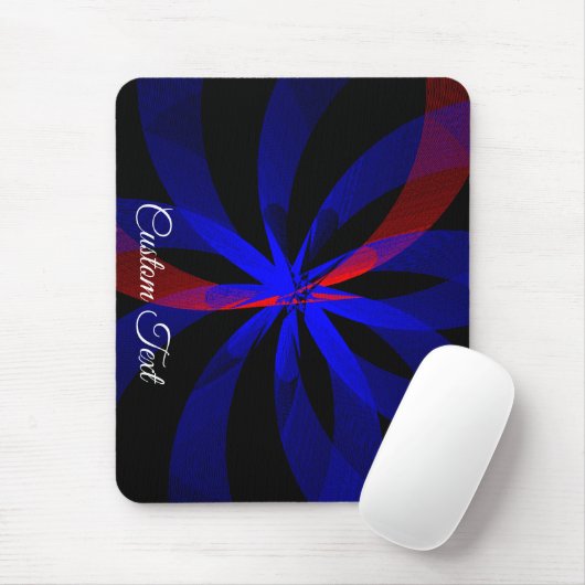Blueberry Color Center Accent Geometric Mouse Pad マウスパッド (マウス)