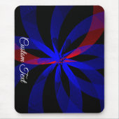 Blueberry Color Center Accent Geometric Mouse Pad マウスパッド (正面)