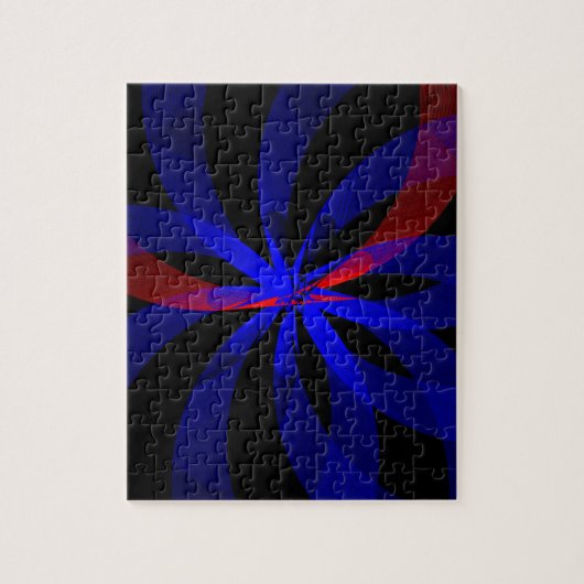 Blueberry Color Center Accent Geometric Puzzle ジグソーパズル (縦)