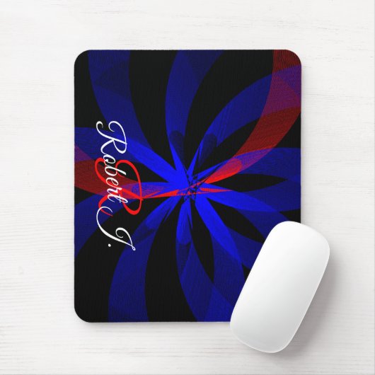 Blueberry Color Center Geometric Accent Mouse Pad マウスパッド (マウス)