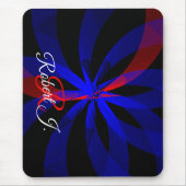 Blueberry Color Center Geometric Accent Mouse Pad マウスパッド (正面)