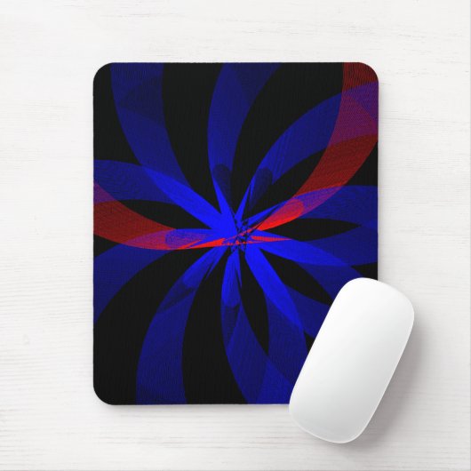 Blueberry Color Center Geometric Accent Mouse Pad マウスパッド (マウス)
