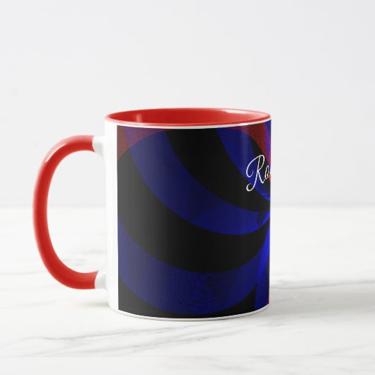 Blueberry Color Center Geometric Coffee Mug マグカップ (左)