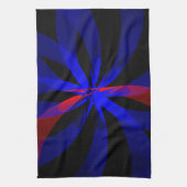 Blueberry Color Center Geometric Kitchen Towel キッチンタオル (縦)