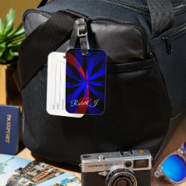Blueberry Color Center Geometric Luggage Tag ラゲッジタグ