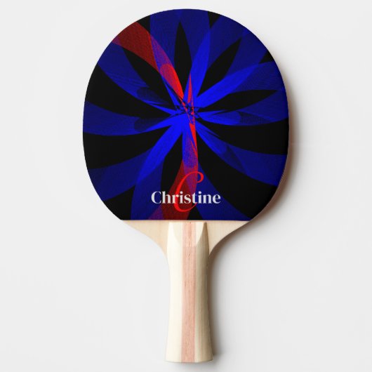 Blueberry Color Center Geometric Ping Pong Paddle 卓球ラケット (正面)