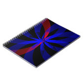Blueberry Color Center Geometric Spiral Notebook ノートブック (左側)