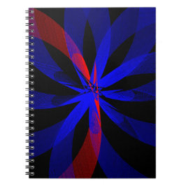 Blueberry Color Center Geometric Spiral Notebook ノートブック