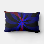 Blueberry Color Center Geometric Throw Pillow ランバークッション (裏面)