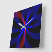 Blueberry Color Center Geometric Wall Clock スクエア壁時計 (傾斜)