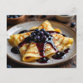 Blueberry Covered Crêpes Recipe Card ポストカード (正面)