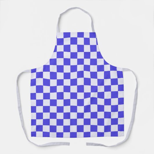 Blueberry cream checkered pattern エプロン (正面)
