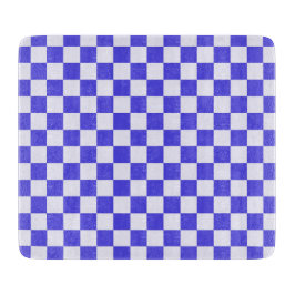 Blueberry cream checkered pattern カッティングボード