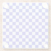 Blueberry cream checkered pattern ガラスコースター (裏面)