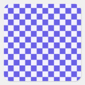 Blueberry cream checkered pattern スクエアシール (正面)