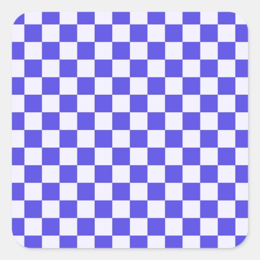 Blueberry cream checkered pattern スクエアシール (正面)