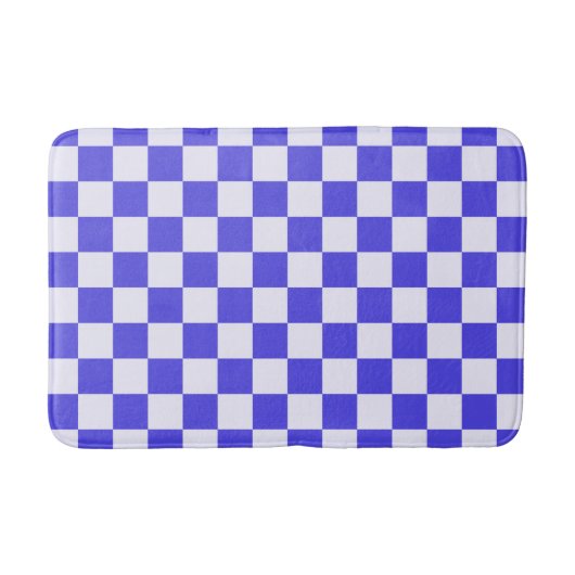 Blueberry cream checkered pattern バスマット (正面)