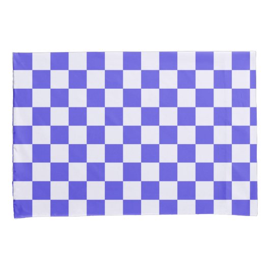 Blueberry cream checkered pattern 枕カバー (正面右)