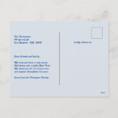 Blueberry Cream New Year Retro Modern Blue Photo シーズンポストカード (裏面)