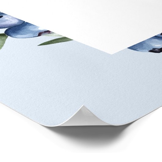 Blueberry Customized sign ポスター (角)