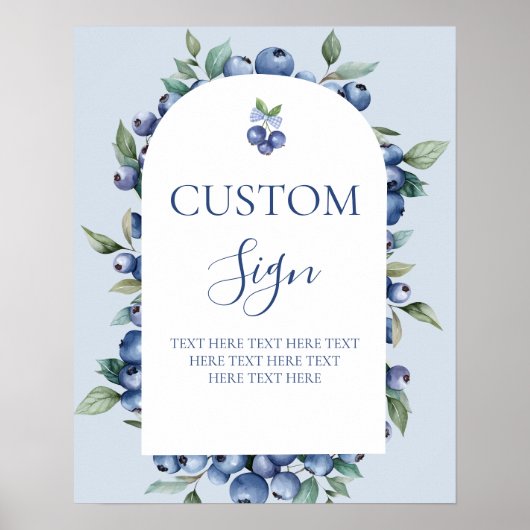 Blueberry Customized sign ポスター (正面)