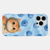 Blueberry Cute Cat Phone Case Kawaii Kitten  iPhoneケース (裏面横)