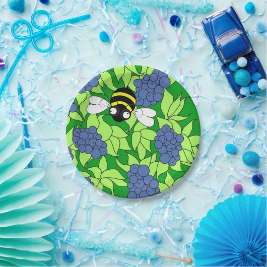 Blueberry Delight Paper Plates ペーパープレート (パーティー)