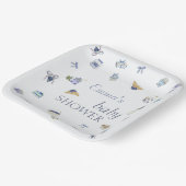 Blueberry Dessert Baby Shower Watercolor  ペーパープレート (傾斜あり)