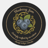 Blueberry Dream – Artisan Jam Label ラウンドシール (正面)