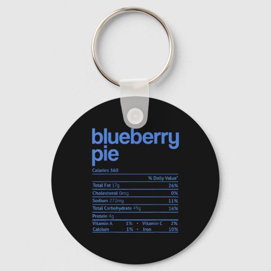 Blueberry E Nutrition Facts Funny Thanksgiving Chr キーホルダー (正面)
