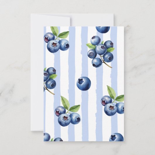 Blueberry First Birthday Cake Knife Poem  招待状 (裏面)