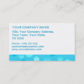 Blueberry Fizzホワイトストライプ名刺テンプレート 名刺 (裏面)