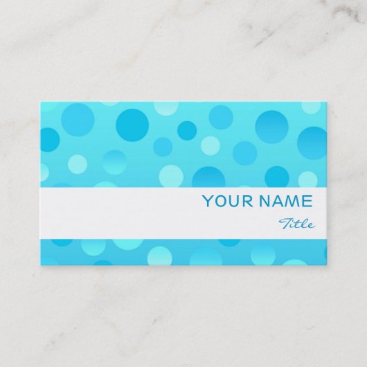 Blueberry Fizzホワイトストライプ名刺テンプレート 名刺 (正面)