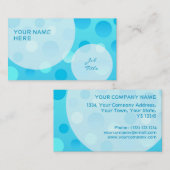 Blueberry Fizz名刺テンプレートのバブル 名刺 (正面/裏面)