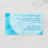 Blueberry Fizz名刺テンプレートのバブル 名刺 (裏面)