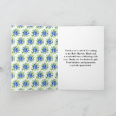 Blueberry Floral Baby Shower Thank You サンキューカード (内部)