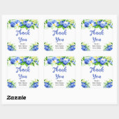 Blueberry Floral Baby Shower Thank You スクエアシール (シート)