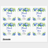 Blueberry Floral Birthday Thank You スクエアシール (シート)