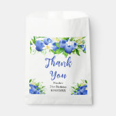 Blueberry Floral Birthday Thank You フェイバーバッグ (正面)