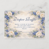 Blueberry Floral Wreath Diapper Raffle エンクロージャーカード (正面)