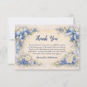 Blueberry Garden Berry First 1st Birthday サンキューカード (正面)