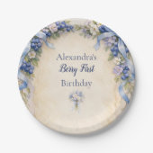 Blueberry Garden Berry First 1st Birthday ペーパープレート (正面)